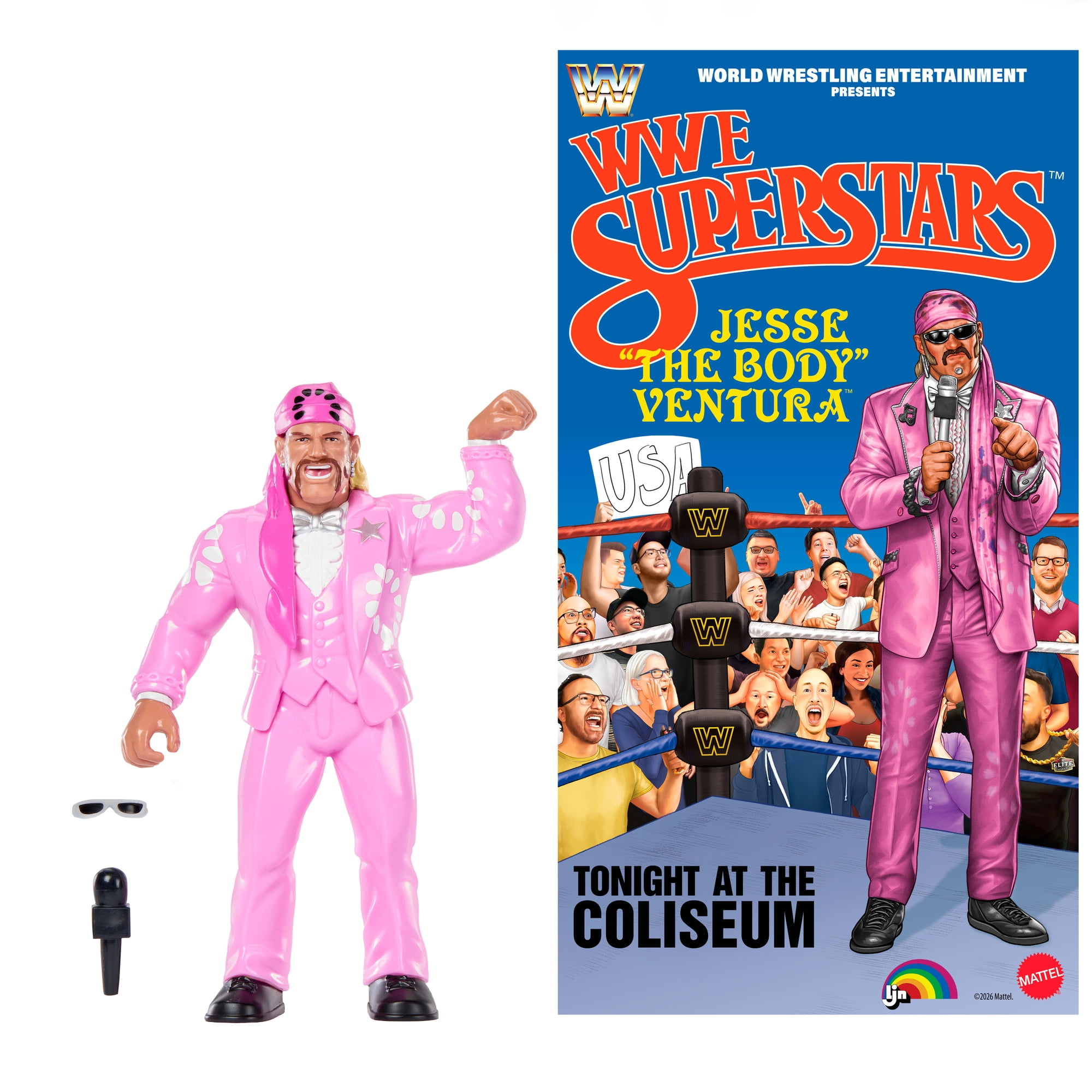 LJN WWE Superstars Jesse “The Body” Ventura Action Figure, 1980s