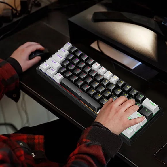 WIFKLSIIPG Wired Mechanical Keyboard TYPE C Hot Swapable RGB Luminous Blue Axis Gaming Mechanical Keyboard
