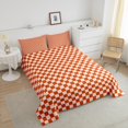 thumbnail image 3 of Erosebridal Orange Buffalo Comforter Sets King Size, Checkered Comforters & Duvets, Rectangle Room Decor, 3pcs, 3 of 8