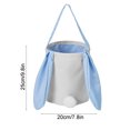 thumbnail image 3 of Ovzne Panier Queue de Lapin à Longues Oreilles en Coton et Lin Panier Rond Sac-Cadeau de Pâques Sac à Main Panier de Rangement pour Oeufs de Pâques Sac de Rangement en Liquidation, 3 of 6