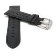 thumbnail image 2 of Extra Long (XL) 20mm GT Rally Perforated Leather Watch Strap Band, Stainless Steel Buckle, 2 of 7