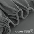 thumbnail image 4 of Unique Bargains Brushed Microfiber Bed Fitted Sheet Mattress Protector Cover Solid Bed Cover Dark Gray Queen, 4 of 10