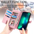 thumbnail image 5 of Case for iPhone 12 Pro Max Zipper Wallet Cover Lanyard Crossbody Neck Strap, 5 of 5