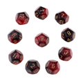 thumbnail image 2 of lionlar 10pcs Multi-Sided Dice D12 Polyhedral Dice Club Game Accessory Dice, Red+Black, 2 of 9