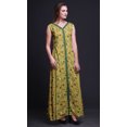 thumbnail image 3 of Bimba Robe de Plage Longue Sans Manches à Fente avant Imprimée de Feuilles Été Printemps pour Femmes - Moyen, 3 of 5