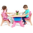 thumbnail image 1 of Gymax Plastic Children Kids Table & Chair Set 3 PC Play Furniture, 1 of 10