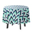 thumbnail image 1 of Vargottam Indoor/OutdoorRoundTablecloth 58 InchRoundTablecloth Waterproof PatioTableCloths- Spring/SummerTableCovers for Backyard CircularTable/BBQs/Picnic -Navy Blue, Aquamarine, 1 of 8