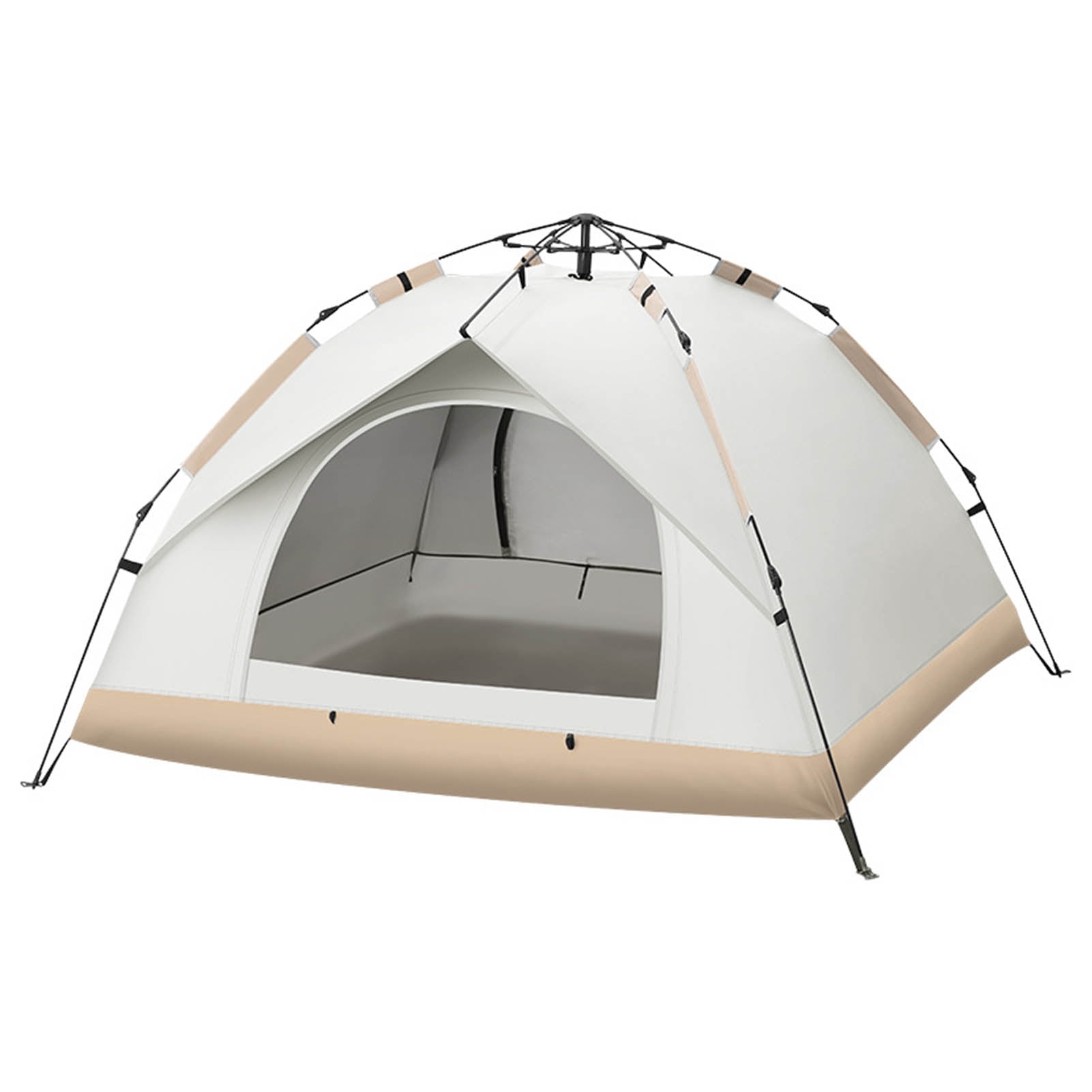 Quick Open Tent, Easy Pop Up Tent Strong Stability  for Camping White Single Layer