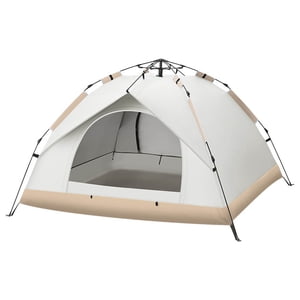 Quick Open Tent, Easy Pop Up Tent Strong Stability  for Camping White Single Layer
