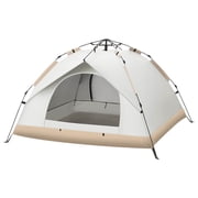 Easy Pop Up Tent, Quick Open Tent Strong Stability Automatic  for Camping White Single Layer
