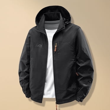 Amzcrzy Manteau pour Homme Manteau pour Homme Couleur Unie à Manches Longues à Capuche Vêtement de Travail Veste à Capuche Détachable Blouson pour Homme Vestes pour Hommes Vêtements pour Hommes