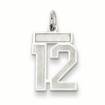 thumbnail image 1 of Pendentif Breloque en Argent Sterling 925 Numéro 12, 1 of 6