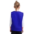 thumbnail image 2 of renvena Kids Button Volunteer Activity Vest Button Up Irregular Hem Waistcoat Sleeveless Waiter Blue L, 2 of 5