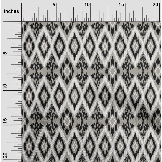 oneOone Cotton Flex Fabric Geometric Ikat Print Fabric By The Yard 40 Inch Wide