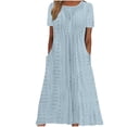thumbnail image 2 of DPTALR Robe d'Été pour Femme, Confortable, Aguichant, Unie, avec Poches, Sans Manches, à Col en V, 2 of 6