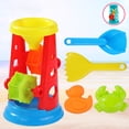 thumbnail image 4 of TIELUTT Sand Water Wheel Beach Toy Kids Beach Sandbox Play Set Outdoor Beach Sand Water Sifting Funnel Shovel Pool Game Pool Decorations Kids outside with Wheels Toddler Shovel Desk Sandbox with Rake, 4 of 4