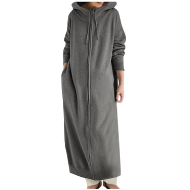 Timegard Zip up Hoodies for Women Plus Size Long Sweatshirts Casual Loose Warm Jackets Fall Winter