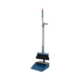 thumbnail image 2 of 180° Rotatable Broom and Dustpan Set with Self-Cleaning Teeth - Standing Storage Buckle Lightweight Plastic Construction for Home, Blue, JKODE, 2 of 8