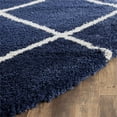 thumbnail image 3 of Safavieh Hudson Shag 7' Round Power Loomed Rug in Navy and Ivory, 3 of 3