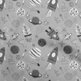 thumbnail image 1 of oneOone Viscose Chiffon Gray Fabric Galaxy Craft Projects Decor Fabric Printed By The Yard 42 Inch Wide, 1 of 4