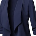 thumbnail image 4 of QIPOPIQ Blazer Léger pour Femmes à Manches Longues, Classique, Drapé, Ouvert à l'Avant (P-5TG) Liquidation, 4 of 6