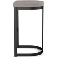 thumbnail image 2 of Amisco Lester 26 in. Counter Stool - Grey and Beige Polyurethane / Black Metal, 2 of 9