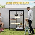 thumbnail image 4 of PawHut Enclos Extérieur pour Chat Catio, Cage en Métal pour Chat avec Couvercle, 4 Plateformes, 4 of 10