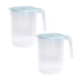 thumbnail image 1 of Oleegame 2PC Glass Bottle Simple Cold Water Kettle Household Plastic Heat High Temperature Cold Boiled Water Cup Tea Pot Set Miscellaneous Pot Large Capacity Blue, 1 of 4