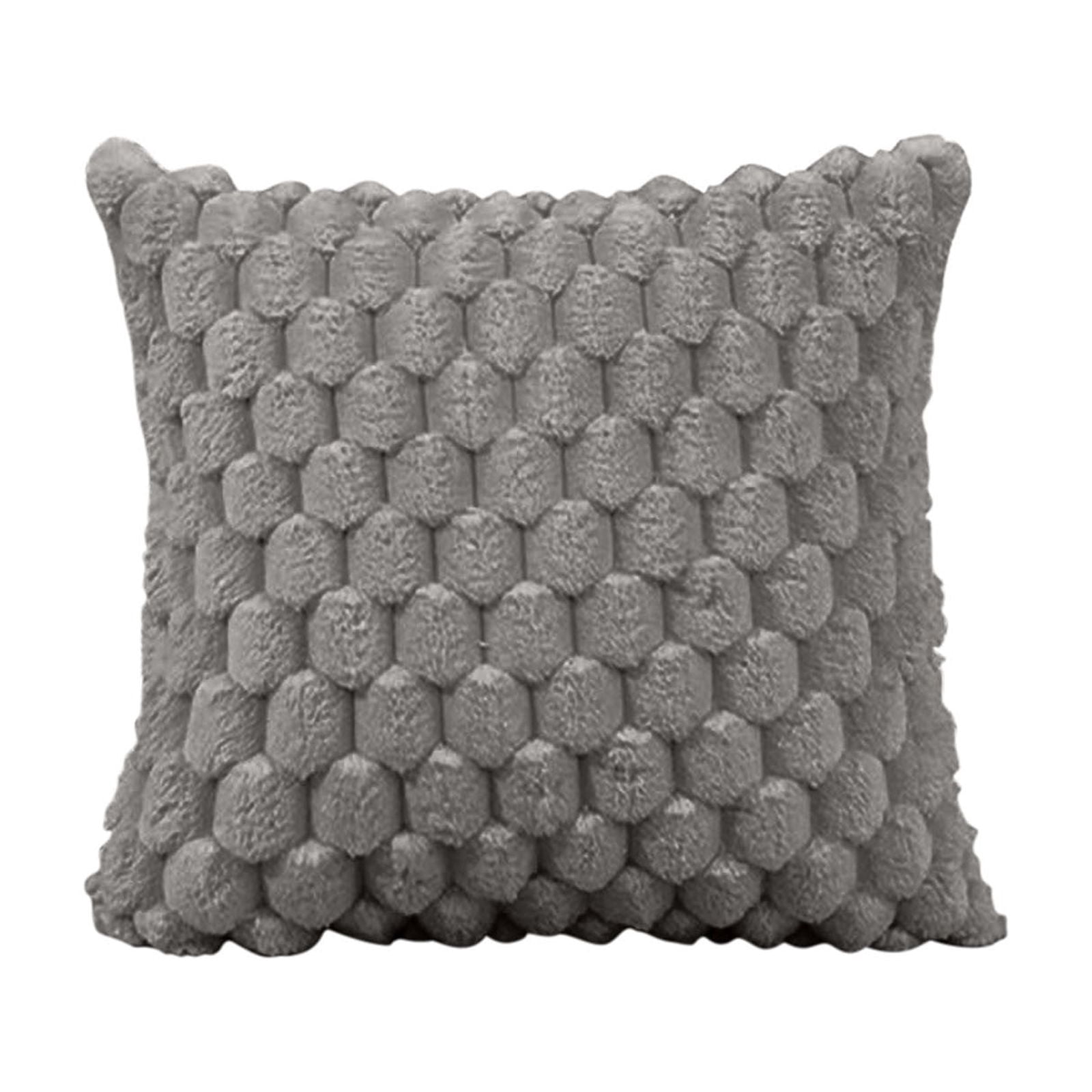 Bdday Pillow Covers Weaving Snowflake Velvet Solid Color Pillow Office Sofa Lumbar Support Pillow Bedside Support Pillowcase Cushion Outdoor Pillow Covers