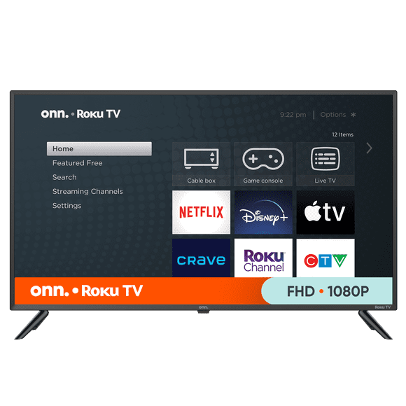onn. 40" 1080p FHD Roku Smart TV (100058007-CA)
