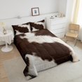 thumbnail image 4 of Cow Print Queen Comforter Set,Highland Cow Bedding Set,3D Cattle Animals Down Comforter,Cut Cow Hair Bed Set, 4 of 7