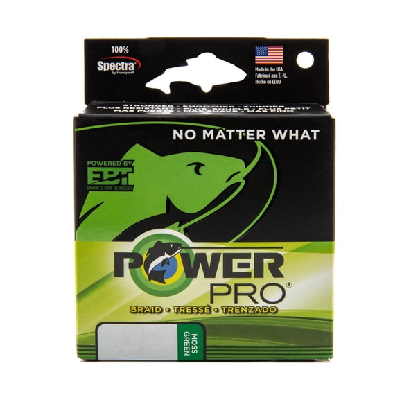 POWER PRO Spectra Fiber Braided Fishing Line, Moss Green, 150YD/40LB