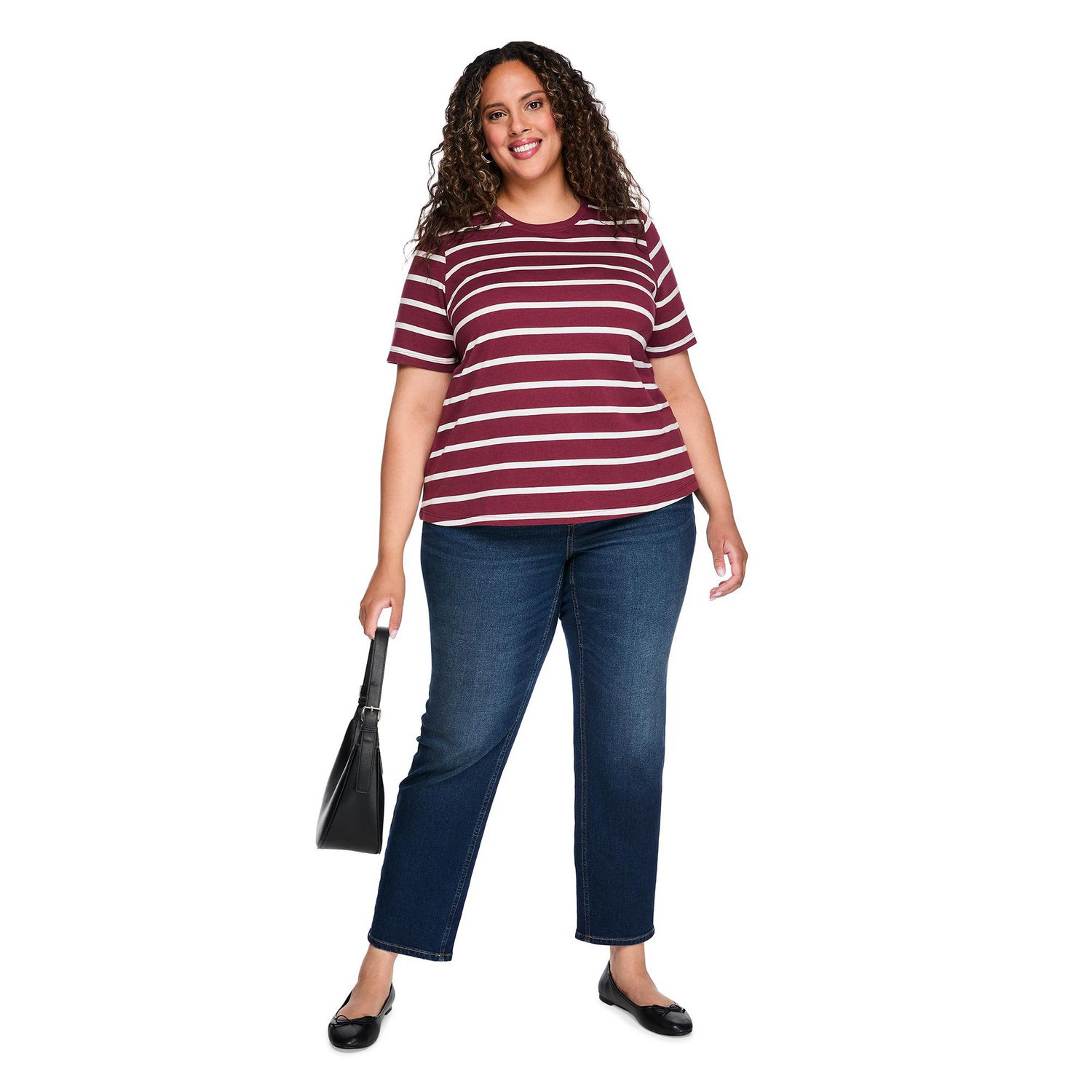 T-shirt à encolure ras du cou Lane Bryant Plus pour femmes