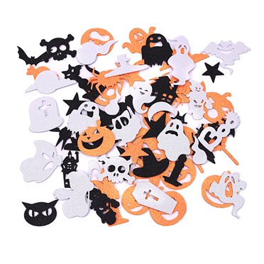 60 Pcs Autocollant en Mousse Fantôme Bricolage Autocollant Décoratif en EVA Forme de Mousse pour Halloween