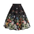 thumbnail image 1 of FcBaudy Jupes pour Femmes, Robes Midi pour Femmes, Robes d'Été pour Femmes Mode Féminine Polyvalente Imprimé Floral Plissée Ensemble Jupe Mi-Longue Jupe Mi-Longue Robe Femme, 1 of 6