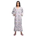 thumbnail image 3 of Moomaya Printed Nightdress For Ladies Cotton Ruffled Border Nursing Nightwear, 3 of 5