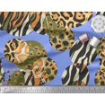 thumbnail image 3 of Soimoi Blue polyester Crepe Fabric Leopard & Wild Animal Skin Fabric Prints by Yard 52 Inch Wide, 3 of 3