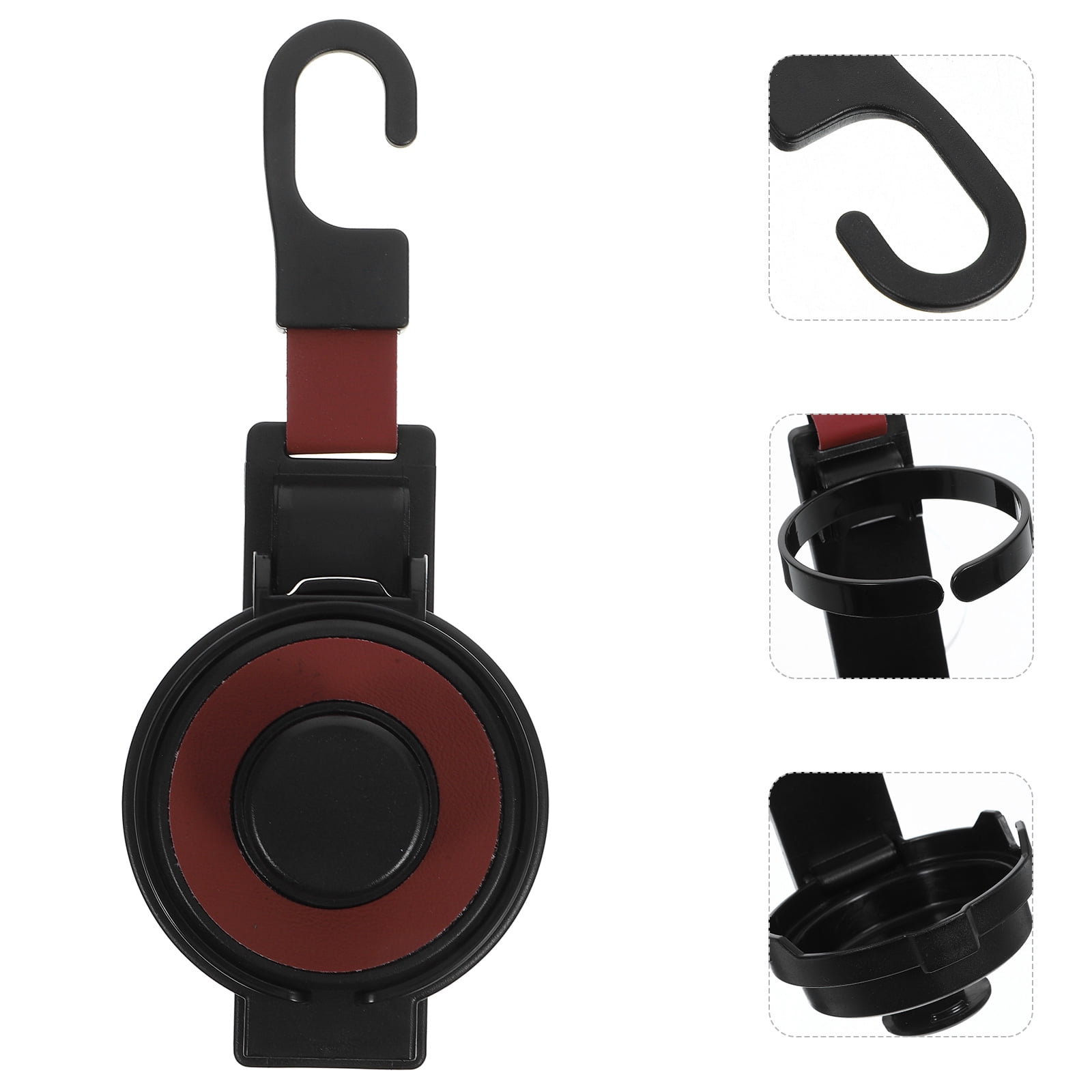 ETHZZLE Durable Red Car Phone Mount and Cup Holder with Multi Functional Headrest Hanger