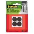 thumbnail image 1 of 3 m 236649 0,75 Po Scotch Tampons Feutrés Ronds Bruns - 16 Unités, 1 of 1