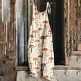 thumbnail image 1 of LOVZFMLL Women's Jumpsuit, Printed Summer Sleeveless Backless Loose Long Romper Beige, XL, 1 of 5