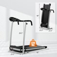 thumbnail image 3 of Costway 2 HP Folding Treadmill Motorized Running Machine 12 Preset Program & LCD Display Black, 3 of 9