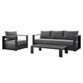 thumbnail image 4 of Modway Tahoe Outdoor Patio Powder-Coated Aluminum 3-Piece Set in Gray Charcoal, 4 of 10