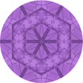thumbnail image 1 of Ahgly Company Tapis d'Intérieur Ronds Lavables à la Machine Transitionnels Violet Héliotrope, 8 Pieds Rond, 1 of 7
