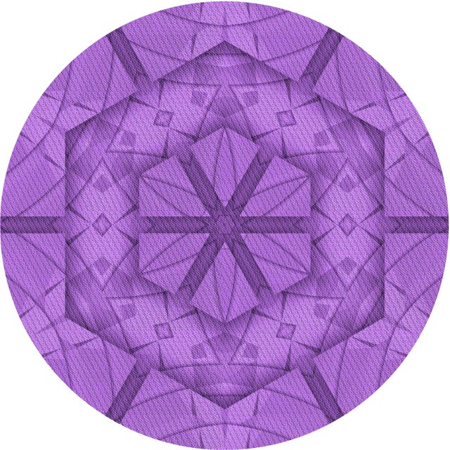 Ahgly Tapis Rond Lavable en Machine Intérieur Transitionnel Heliotrope Violet, 3 Pieds Rond