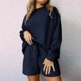thumbnail image 2 of Timegard Womens Sweatsuits 2 Piece Sets Long Sleeve Tops and Elastic Waisted Drawstring Shorts Running Gym Sets, 2 of 6