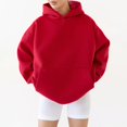 thumbnail image 1 of IMENGL Hoodies oversized sweatshirts pullover, Red M, Size M-XL, 1 of 7