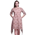 thumbnail image 1 of Bimba Baies Roses Rouges et Oiseau Bulbe Kurtas pour Femmes Ethniques Imprimés Asymétriques Hauts d'Été pour Femmes XSmall, 1 of 6