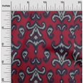 thumbnail image 1 of oneOone Silk Tabby Fabric Paisley & Floral Ikat Print Fabric BTY 42 Inch Wide, 1 of 4
