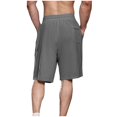 thumbnail image 3 of Diufon Men's Athletic Shorts Cotton Linen Drawstring Waisted Outdoor Sport Shorts Spring Summer Shorts with Pockets, 3 of 4