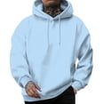 thumbnail image 1 of LUOGENLI Chandails à Capuche pour Hommes Design Graphique Mode Homme Décontracté Lettres Impression Partielle Chandail à Capuche à Enfiler Manches Longues Chandail à Capuche à Fermeture Éclair Chandails à Capuche pour Hommes Anime Bleu2 Taille TG, 1 of 8